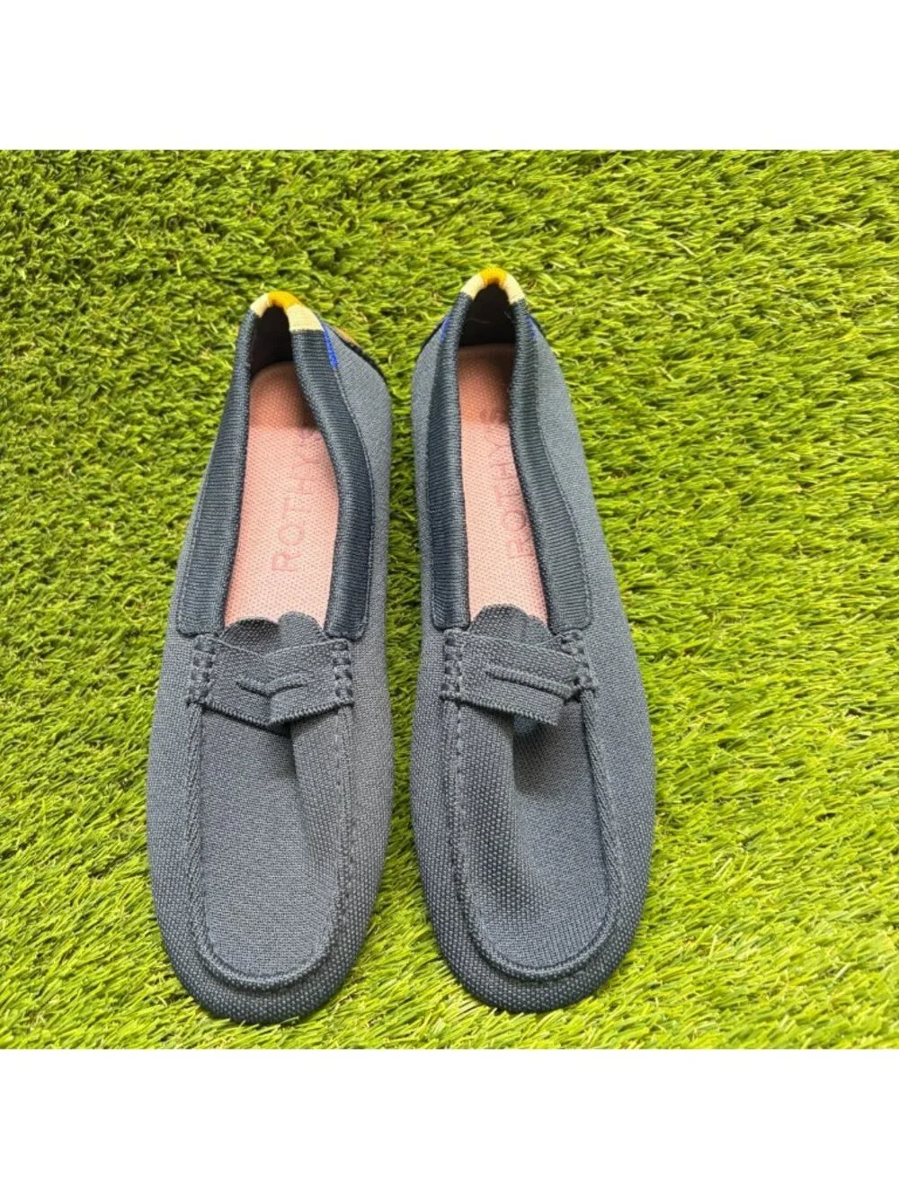 Rothy's The Driver Womens Size 9.5 Blue Casual Walking Slip On Loafer Shoes